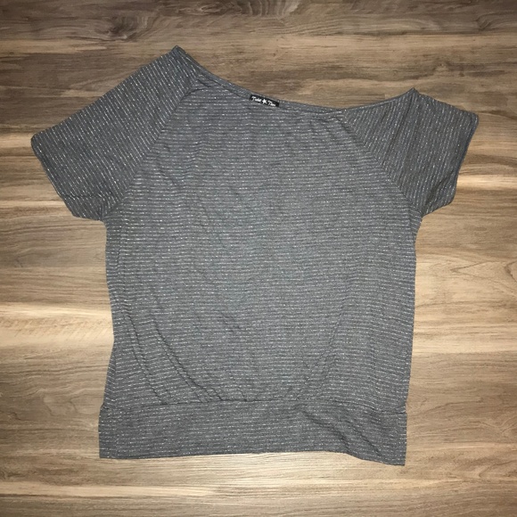 Twist Tee's Striped Asymmetrical Shirt - Picture 1 of 7